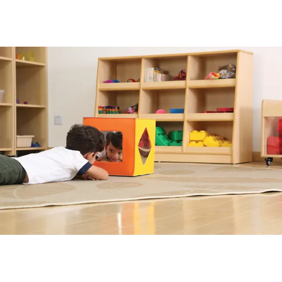 Coloured Cube with Mirror Shapes - Modern Teaching Aids NZ