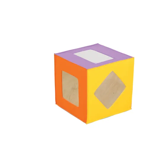 Coloured Cube with Mirror Shapes - Modern Teaching Aids NZ