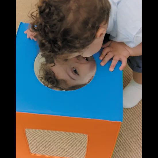 Coloured Cube with Mirror Shapes - Modern Teaching Aids NZ