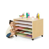 Natural Spaces Wooden Paper Storage Trolley - Modern Teaching Aids NZ