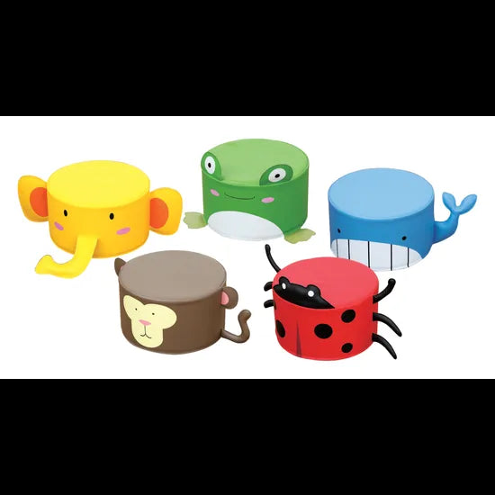 Animal Soft Seats - Set of 5 - Modern Teaching Aids NZ