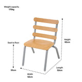 Natural Spaces - Low Heavy Duty Adult Chair - 35 cm Seat Height - Modern Teaching Aids NZ