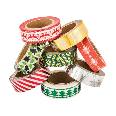 Christmas Washi Tape - 8 Rolls - Modern Teaching Aids NZ