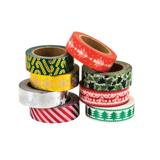 Christmas Washi Tape - 8 Rolls - Modern Teaching Aids NZ