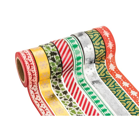 Christmas Washi Tape - 8 Rolls - Modern Teaching Aids NZ