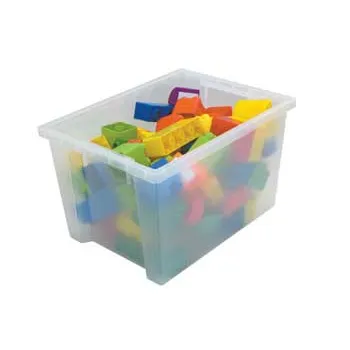 Large Clear Container 35x26x21cm No Lid - Modern Teaching Aids NZ