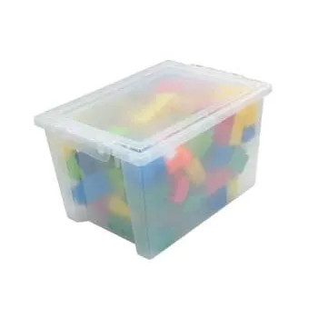 Large Clear Container with Lid 21cm High