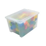 Plastic Container with Lid Large Clear - 21cm - Modern Teaching Aids NZ