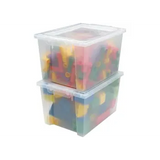 Plastic Container with Lid Large Clear - 21cm - Modern Teaching Aids NZ