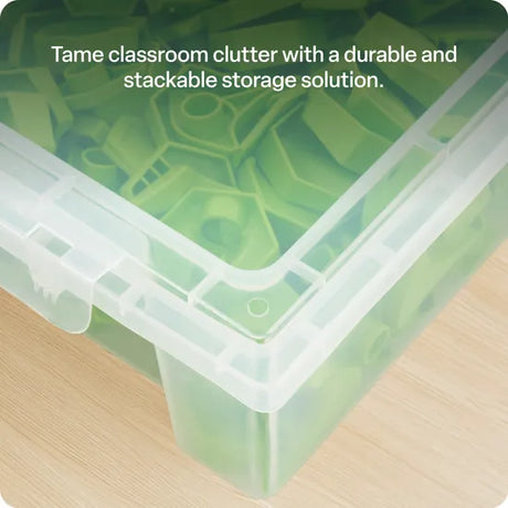 Plastic Container with Lid Small Clear - 10.5 cm - Modern Teaching Aids NZ