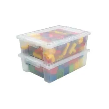 Small Clear Container with Lid 10.5cm High