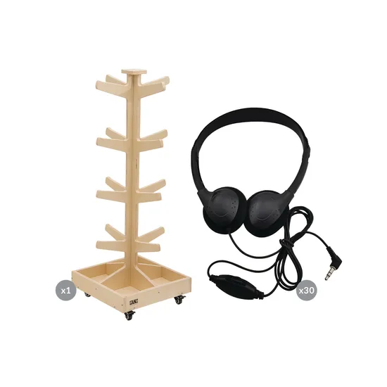 Headphone Tree with 30 Headsets - Modern Teaching Aids NZ