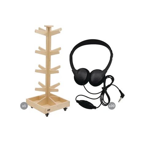 Headphone Tree with 30 Headsets - Modern Teaching Aids NZ