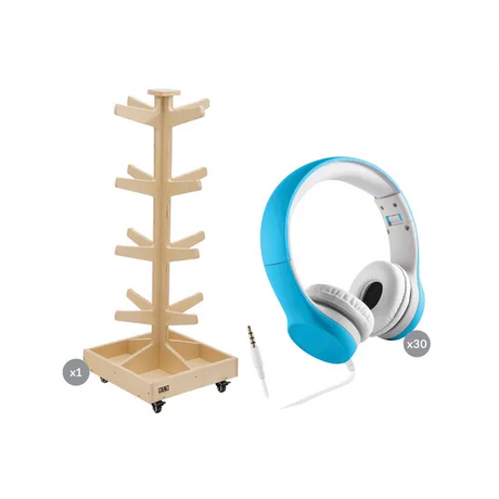 Headphone Tree with 30 Headphones - Modern Teaching Aids NZ