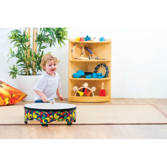 Low Colourful Floor Drum - Modern Teaching Aids NZ