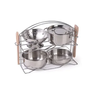 Stainless Steel Pots & Pans - 8 Pieces - Modern Teaching Aids NZ