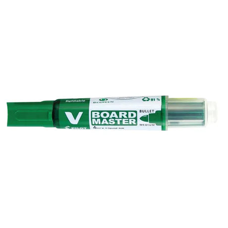 Pilot BegreeN V Master Whiteboard Markers Bullet Green - Pack of 10 - Modern Teaching Aids NZ