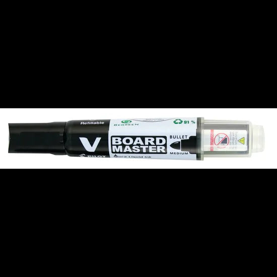 Pilot BegreeN V Master Whiteboard Markers Bullet Black - Pack of 10 - Modern Teaching Aids NZ