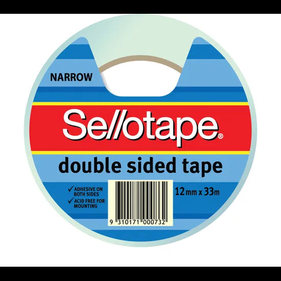 Double Sided Sticky Tape 12mm x 33m Roll - Modern Teaching Aids NZ
