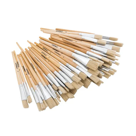 Flat Brushes - Pack of 60 - Modern Teaching Aids NZ
