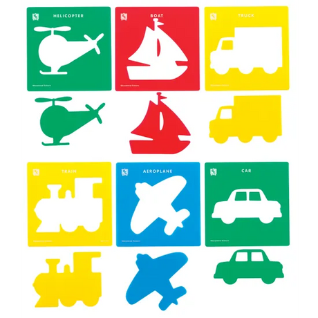 Transport Stencil Set - Pack of 6 - Modern Teaching Aids NZ