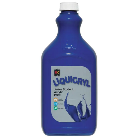 Liquicryl Acrylic Paint-Brilliant Blue 2Litre - Modern Teaching Aids NZ