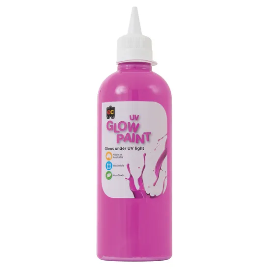 UV Glow Paint 500 ml - Set of 6