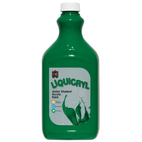 Liquicryl Acrylic Paint - Green 2 Litre - Modern Teaching Aids NZ