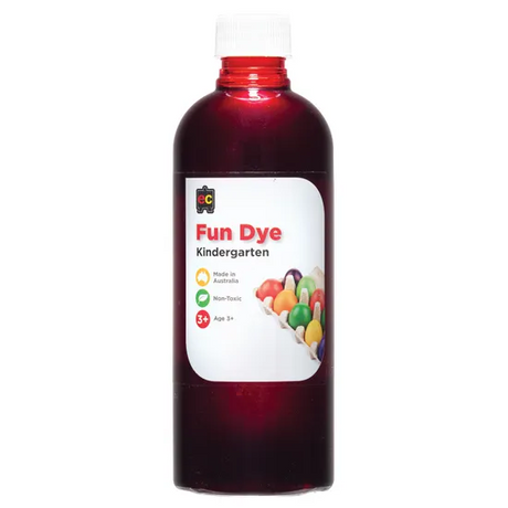 Kindergarten Fun Dye - Red 500ml - Modern Teaching Aids NZ