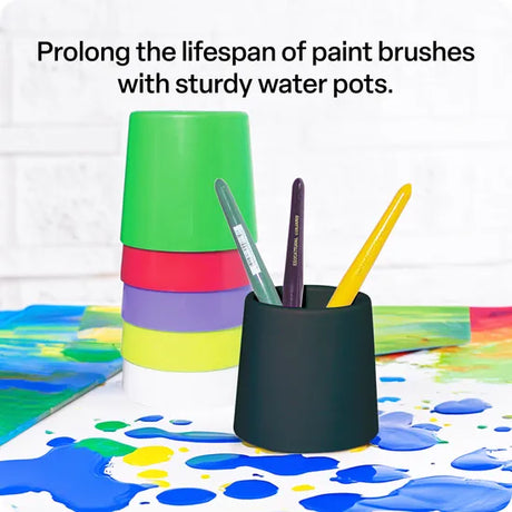 Coloured Water Pots - Pack of 6 - Modern Teaching Aids NZ