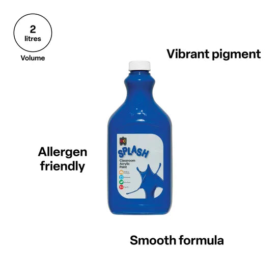 Splash Acrylic Paint 2 L - Jelly Belly Blue - Modern Teaching Aids NZ