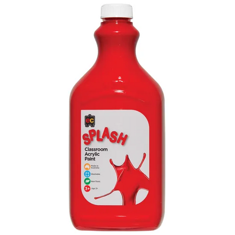 Classroom Splash Acrylic Paint 2L Toffee Apple Red - Modern Teaching Aids NZ