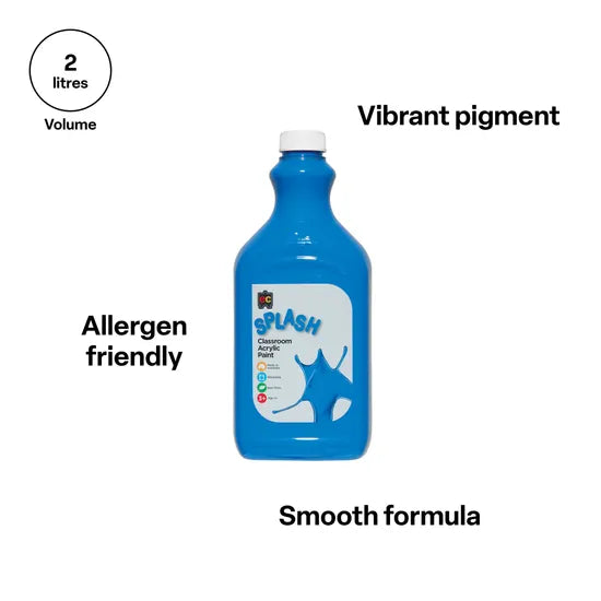 Splash Acrylic Paint 2 L - Sky Blue - Modern Teaching Aids NZ