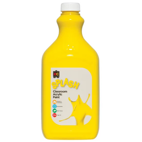 Classroom Splash Acrylic Paint 2L Sunshine Yellow - Modern Teaching Aids NZ
