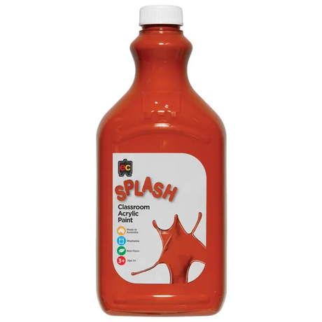 Classroom Splash Acrylic Paint 2L Choc Fudge Brown - Modern Teaching Aids NZ