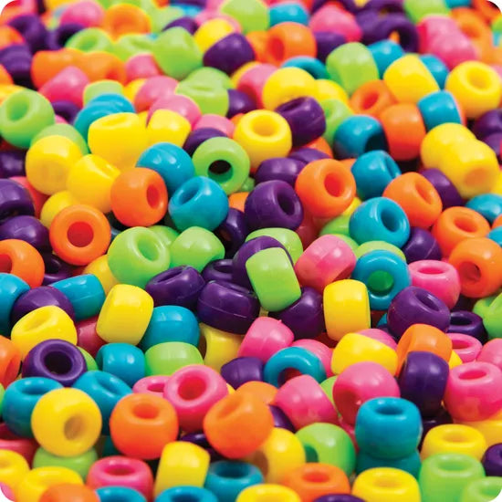 Neon Pony Beads - Pack of 1600 - Modern Teaching Aids NZ