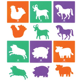 Farm Yard Animal Stencils - Pack of 6 - Modern Teaching Aids NZ