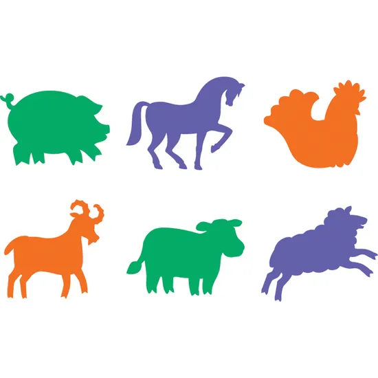Farm Yard Animal Stencils - Pack of 6 - Modern Teaching Aids NZ