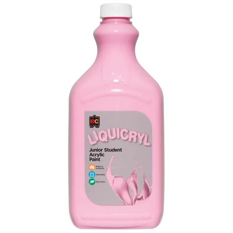 Liquicryl Acrylic Paint Pink - 2 Litres - Modern Teaching Aids NZ