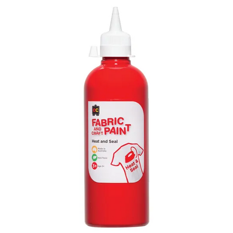 Fabric and Craft Paint Red 500ml - Modern Teaching Aids NZ