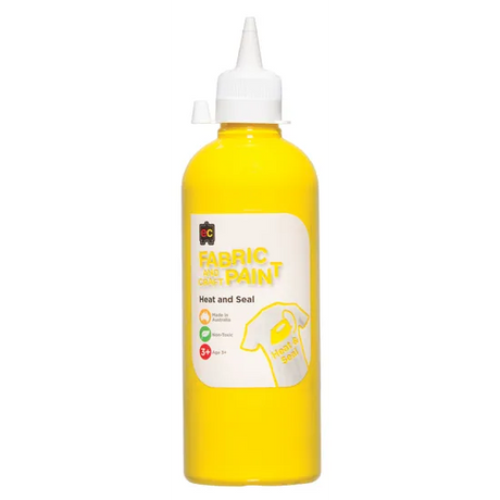 Fabric and Craft Paint Yellow 500ml - Modern Teaching Aids NZ