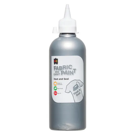 Fabric and Craft Paint Silver 500ml - Modern Teaching Aids NZ