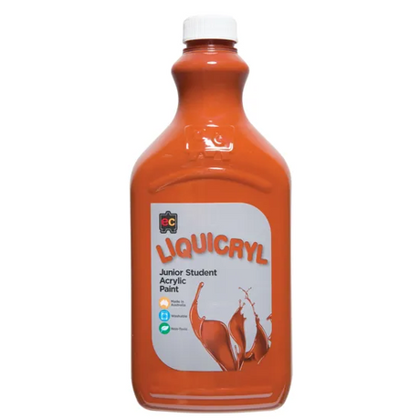 Liquicryl Acrylic Paint - Burnt Sienna 2L - Modern Teaching Aids NZ