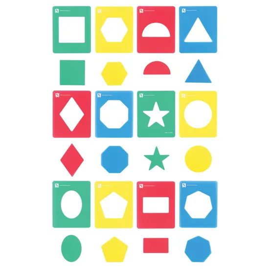 Geometry Stencils 12p - Modern Teaching Aids NZ