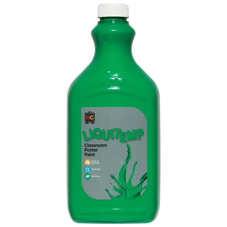 Liquitemp Poster Paint - Brilliant Green 2 Litre - Modern Teaching Aids NZ