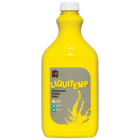 Liquitemp Poster Paint - Brilliant Yellow 2 Litre - Modern Teaching Aids NZ