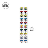 Creatistics Paper Eye Stickers Assorted- Pack of 2000 - Modern Teaching Aids NZ