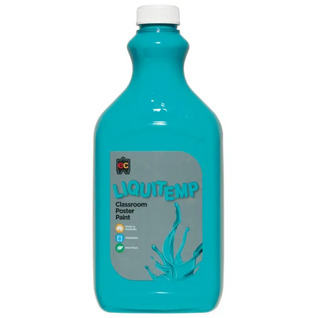 Liquitemp Poster Paint - Turquoise 2 Litre - Modern Teaching Aids NZ