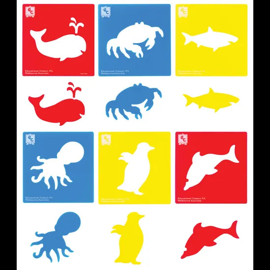 Sea Life Stencils - Set of 6 - Modern Teaching Aids NZ