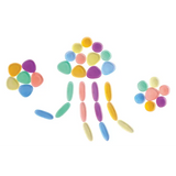 Clear Junior Rainbow Pebbles - Set of 36pc - Modern Teaching Aids NZ